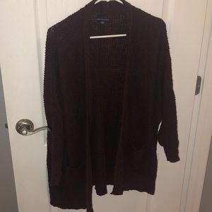 Knitted cardigan (maroon)